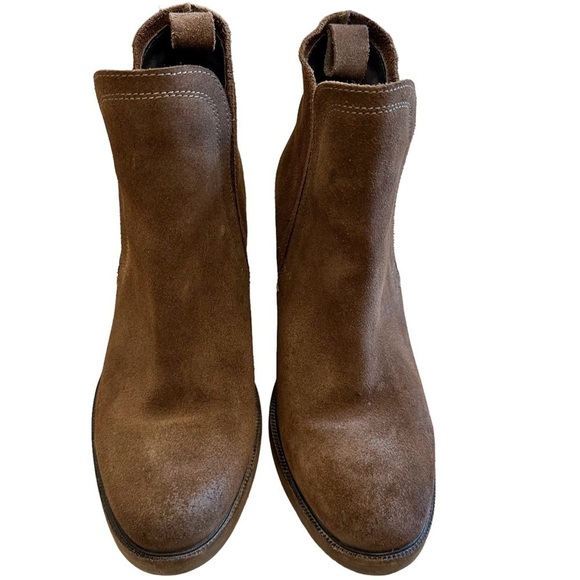 Bos. & Co. Belfield Waterproof Brown Suede Heeled Chelsea Boots Size 39 EU/US 8 - Picture 6 of 10